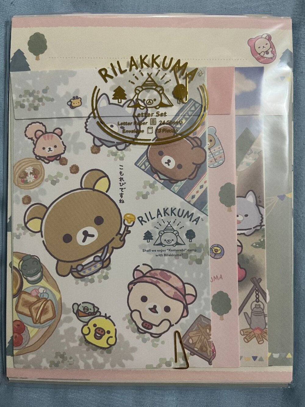 San-X Rilakkuma Letter Set "Komorebi Camp"